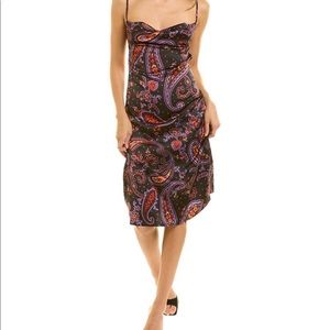 Danielle Bernstein WeWoreWhat Paisley Cowl Midi Dress